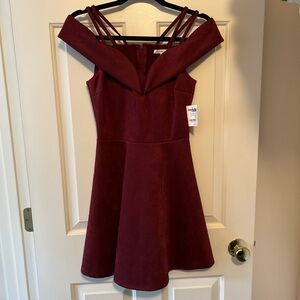 Charlotte Russe Burgundy Midi Dress